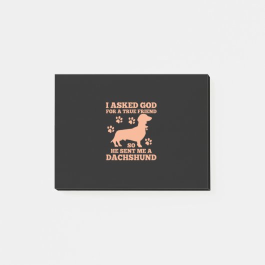 Dachshund is mijn echte vriend post-it® notes (Voorkant)