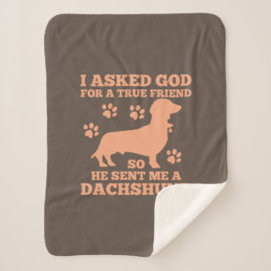 Dachshund is mijn echte vriend sherpa deken