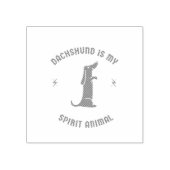 dachshund is mijn gedistilleerde diertje 	rubberstempel (Afrduk)
