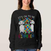 Dachshund It's Ok To Be Different Autism Awareness Trui (Voorkant)