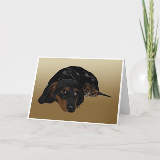 Dachshund Kaart (Voorkant)