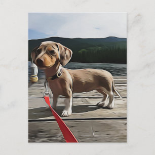 Dachshund kan beter leven met een Dachshund Birthd Briefkaart