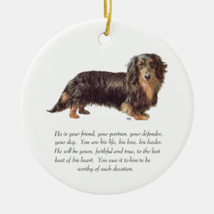 Dachshund Keepomwille - Male Keramisch Ornament