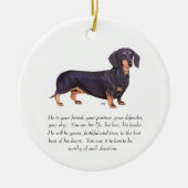 Dachshund Keepomwille - Male Keramisch Ornament (Voorkant)