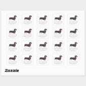 Dachshund Keepomwille - Male Vierkante Sticker (Vel)