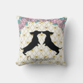 Dachshund Keepomwille Pillow Wedding Gift Two Side Kussen (Voorkant)