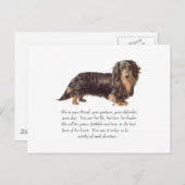 Dachshund Keepomwille - Vrouw Briefkaart (Voorkant / Achterkant)