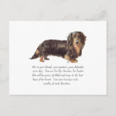 Dachshund Keepomwille - Vrouw Briefkaart (Voorkant)