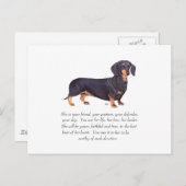 Dachshund Keepomwille - Vrouw Briefkaart (Voorkant / Achterkant)