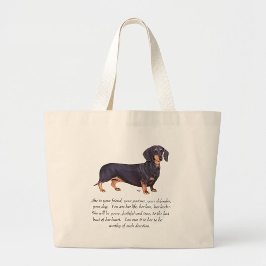 Dachshund Keepomwille - Vrouw Grote Tote Bag (Voorkant)
