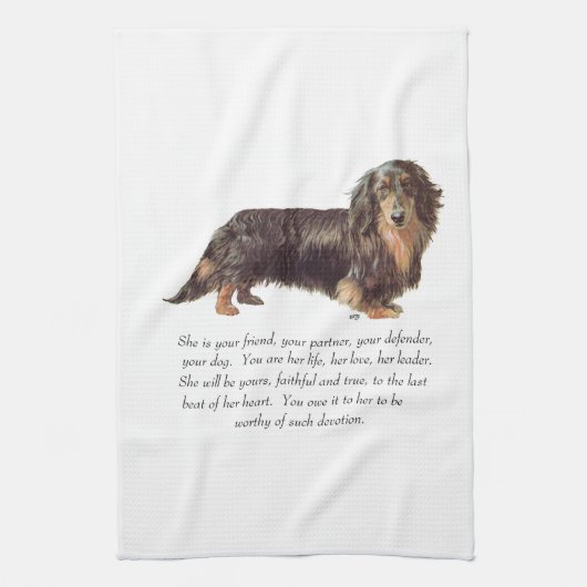 Dachshund Keepomwille - Vrouw Theedoek (Verticaal)