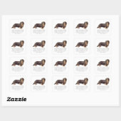 Dachshund Keepomwille - Vrouw Vierkante Sticker (Vel)