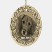  Dachshund Keramisch Ornament (Rechts)