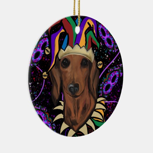 Dachshund Keramisch Ornament (Rechts)