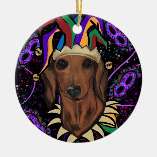 Dachshund Keramisch Ornament (Voorkant)