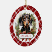 Dachshund keramische cirkel Ornament (Rechts)