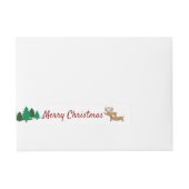 Dachshund Kerst Doxie Envelop Sticker Adreslabel Wikkel (Voorkant)