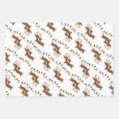 Dachshund kerst inpakpapier - twee stijlen vel (Voorkant 3)