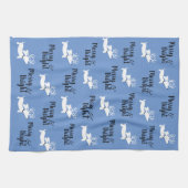 Dachshund kerst Merry Dish Kitchen Towel Theedoek (Horizontaal)