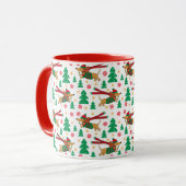 Dachshund Kerst Mok (Voorkant links)