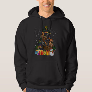 Dachshund-kerstboom Hoodie