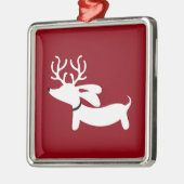 Dachshund Kerstboom Ornament Rode rendieren (Links)