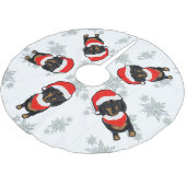 Dachshund Kerstboom Rok (Gekanteld)