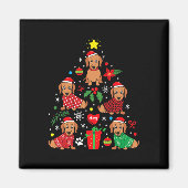 Dachshund-kerstboomversiering Funny Weenie Dog Magneet (Voorkant)
