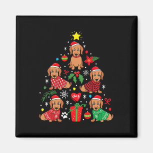 Dachshund-kerstboomversiering Funny Weenie Dog Magneet