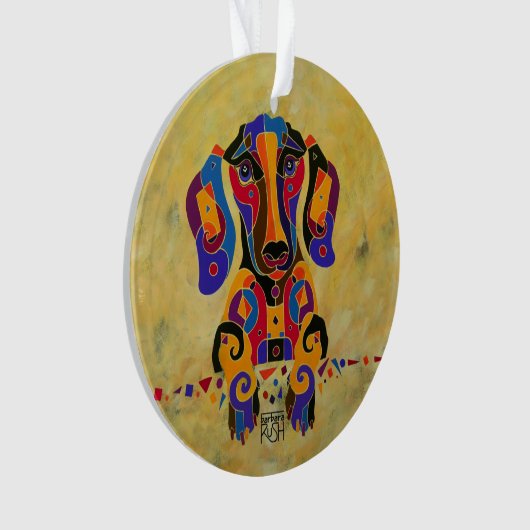 Dachshund-kerstboomversiering Ornament (voorkant)