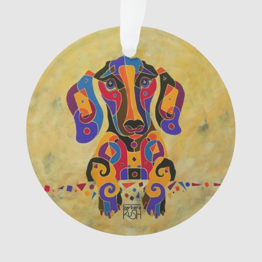 Dachshund-kerstboomversiering Ornament (voorkant)