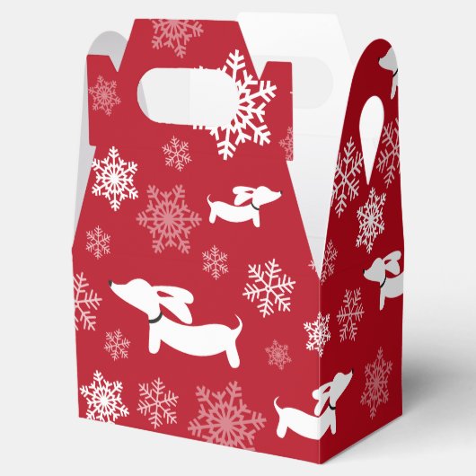 Dachshund-kerstcadeautjes voor forendoosjes bedankdoosjes (Geopend)