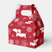 Dachshund-kerstcadeautjes voor forendoosjes bedankdoosjes (Voorkant Zijde)