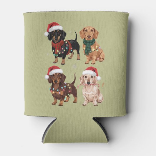 Dachshund Kersthond Moeder Liefhebber Kerstcadeau Blikjeskoeler (Voorkant)