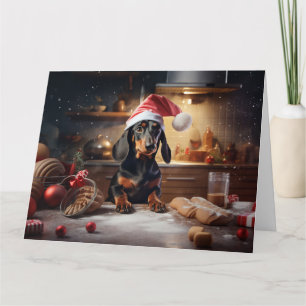Dachshund Kerstkoekjes Vakantie Kaart