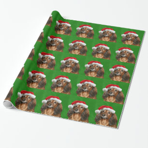 Dachshund Kerstmis Cadeaupapier