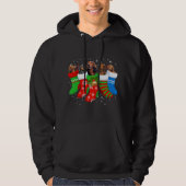 Dachshund Kerstmis Dachshund Hond Schattigee Sokke Hoodie (Voorkant)