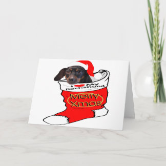 Dachshund Kerstmis Feestdagen Kaart