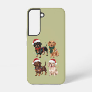 Dachshund Kerstmis Hond Moeder Liefhebber Kerstcad Samsung Galaxy Hoesje