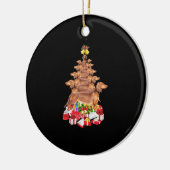 Dachshund Kerstmis Keramisch Ornament (Links)