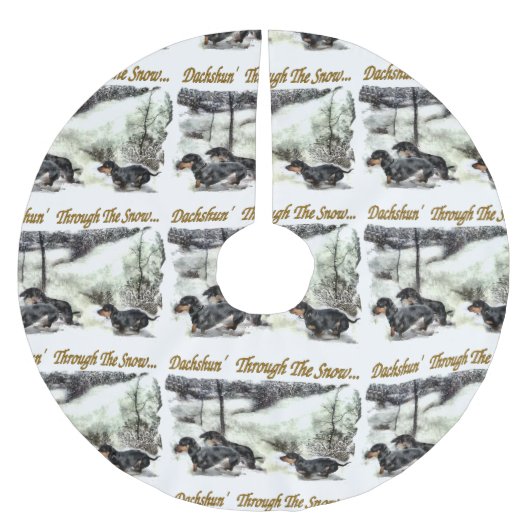 Dachshund Kerstmis Kerstboom Rok (Voorkant)