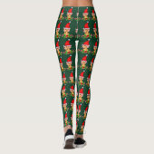 Dachshund Kerstmis Leggings (Achterkant)