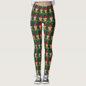 Dachshund Kerstmis Leggings (Voorkant)