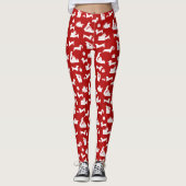 Dachshund Kerstmis Leggings (Voorkant)