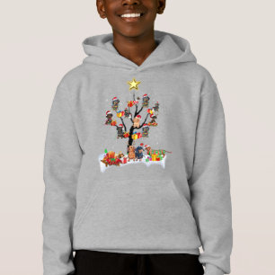 Dachshund Kerstmis op Shirt met bomen