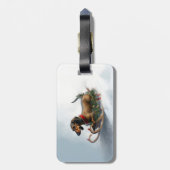 Dachshund Kerstmis sneeuw winter Bagagelabel (Achterkant verticaal)