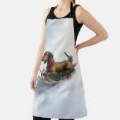 Dachshund Kerstmis sneeuw winter Schort (Insitu)