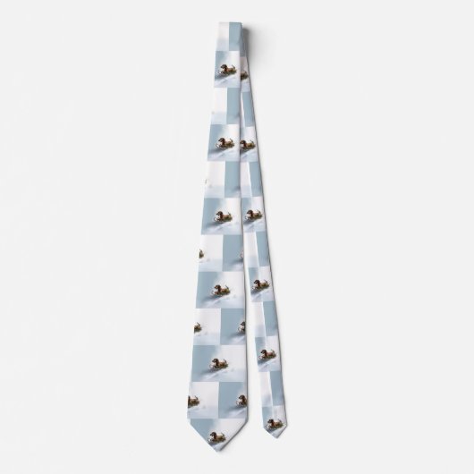 Dachshund Kerstmis sneeuw winter Stropdas (Voorkant)