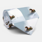 Dachshund Kerstmis sneeuw winter Stropdas (Opgerold)