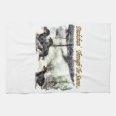 Dachshund Kerstmis Theedoek (Horizontaal)